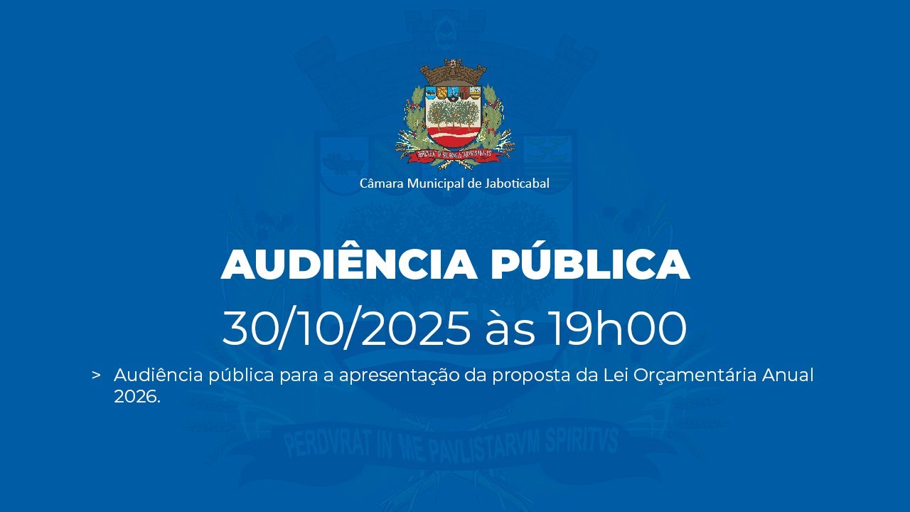 30/10/2025 - Audiência Pública