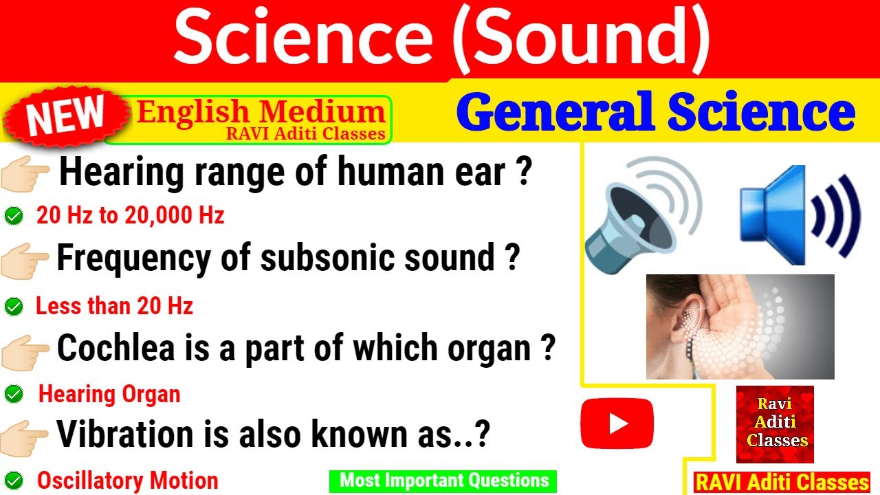 Science GK in English | SOUND | General science important Questions | Science MCQ | Science Tricks