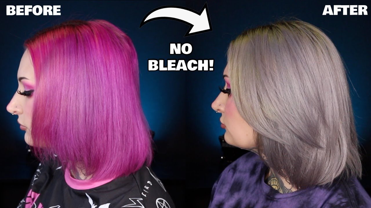REMOVING PINK HAIR DYE | NO BLEACH!