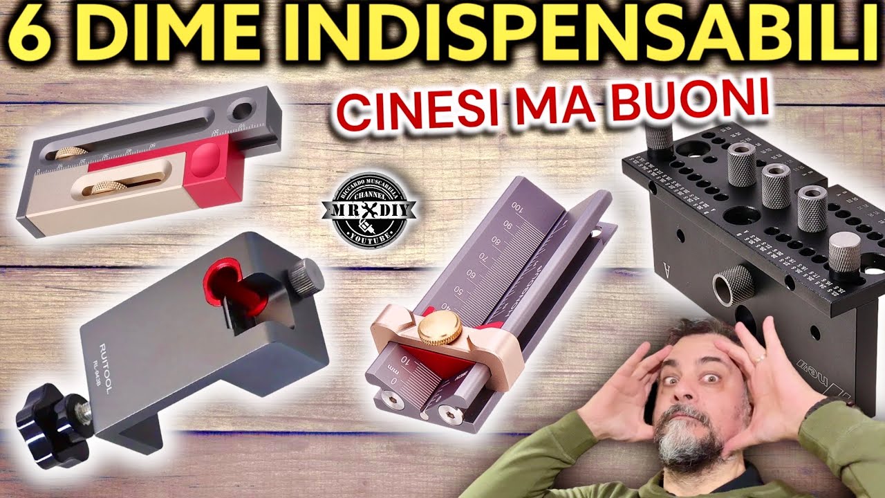 6 utensili cinesi di buona qualit&agrave; per falegnameria. Dima e jig per montare mobili e fori. banggood