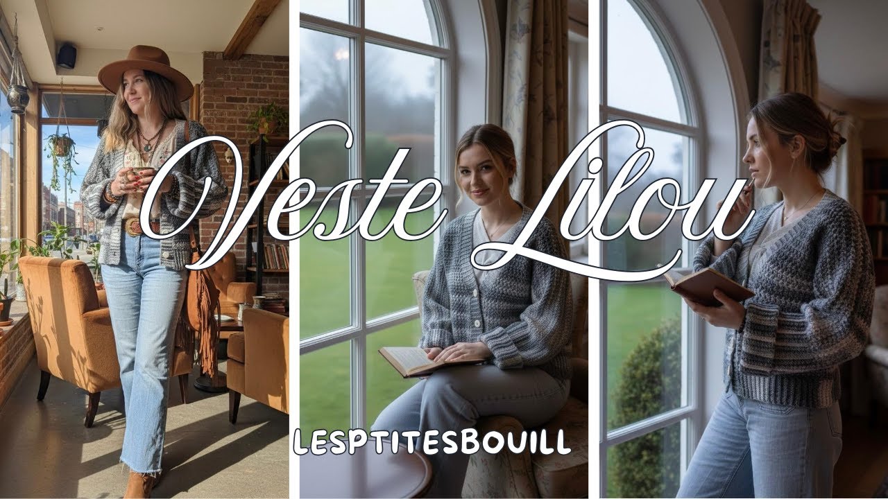 Pas à pas Veste au crochet 🧶- Facile avec peu de couture