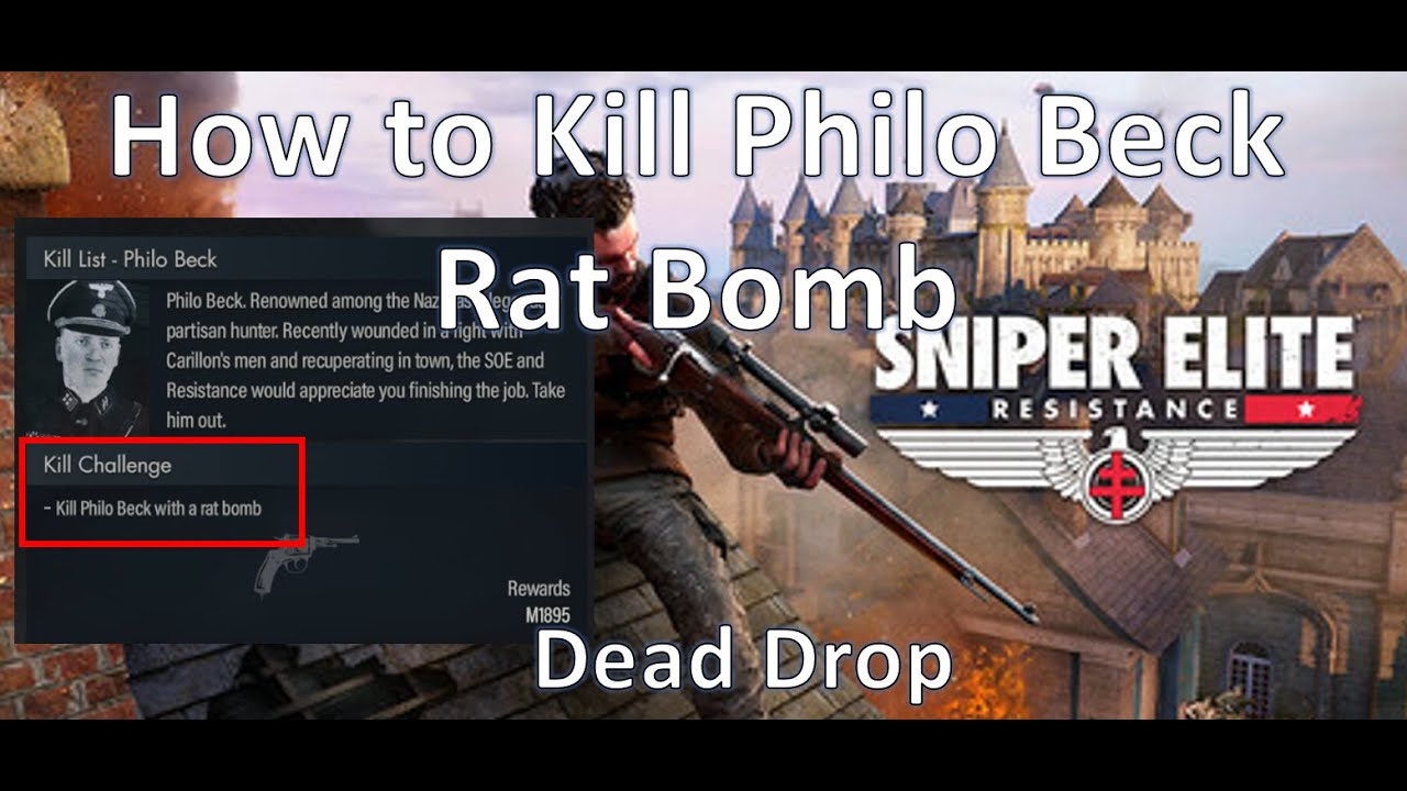 Как убить Фило Бека с помощью крысиной бомбы в миссии &laquo;Тайник&raquo; &mdash; Sniper Elite Resistance!