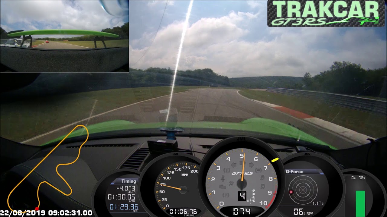 TRAKCAR '19 GT3RS Dijon 06-22-19 1.28 busy 2nd session