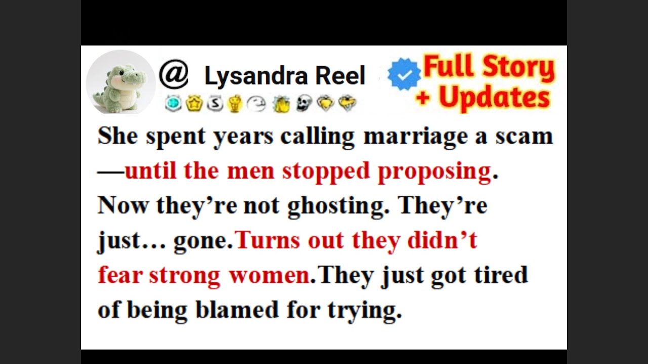 [REDDIT STORY] Surprising! Feminist finds why men aren't getting married | 4Chan Greentext Stories