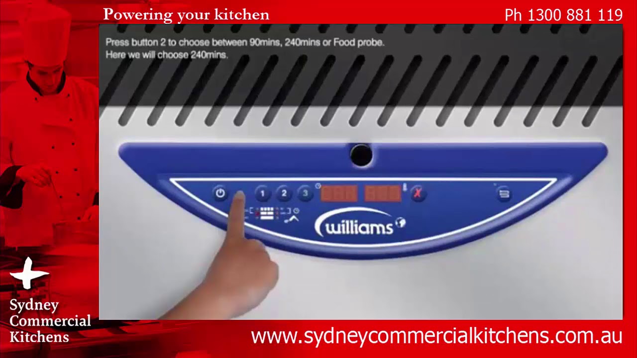 WILLIAMS - Programming Blast Chiller Freezer - Hard Chill