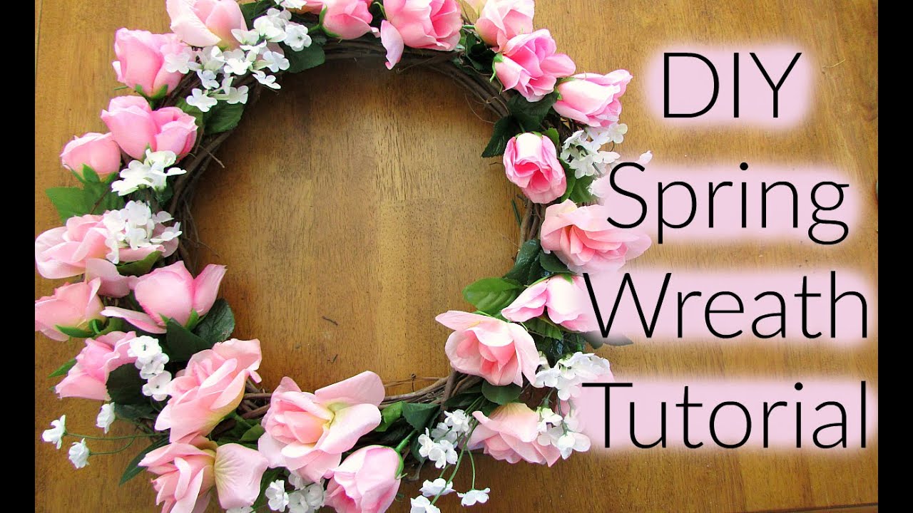 Dollar Tree DIY Spring Wreath Tutorial || Life With Sarah