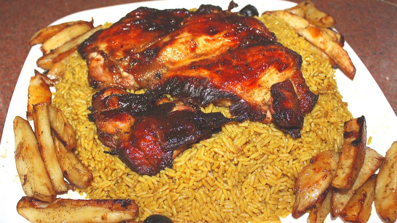وجبه افطار رمضانيه‼️ دجاج مسحب بتتبيله رهيبه وارز وبطاطس المطاعم رووعه💯💯