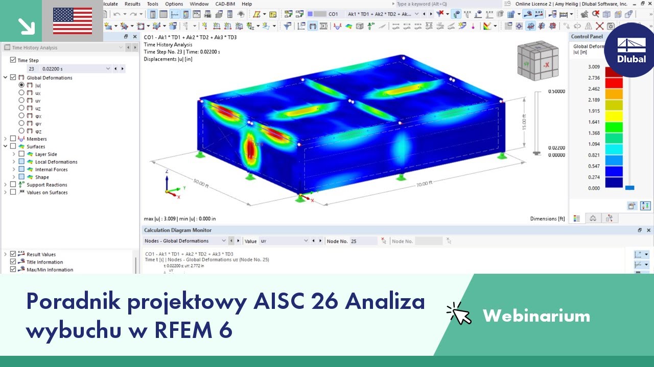 [EN] Webinarium | AISC Design Guide 26 Analiza wybuchu w RFEM 6 (USA)