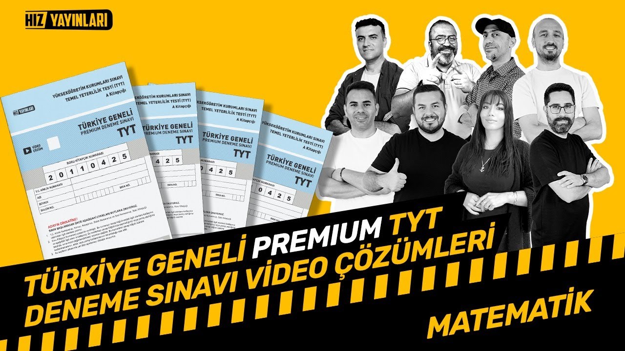 Hız Yayınları TYT Premium 1. Deneme | Matematik Çözümleri
