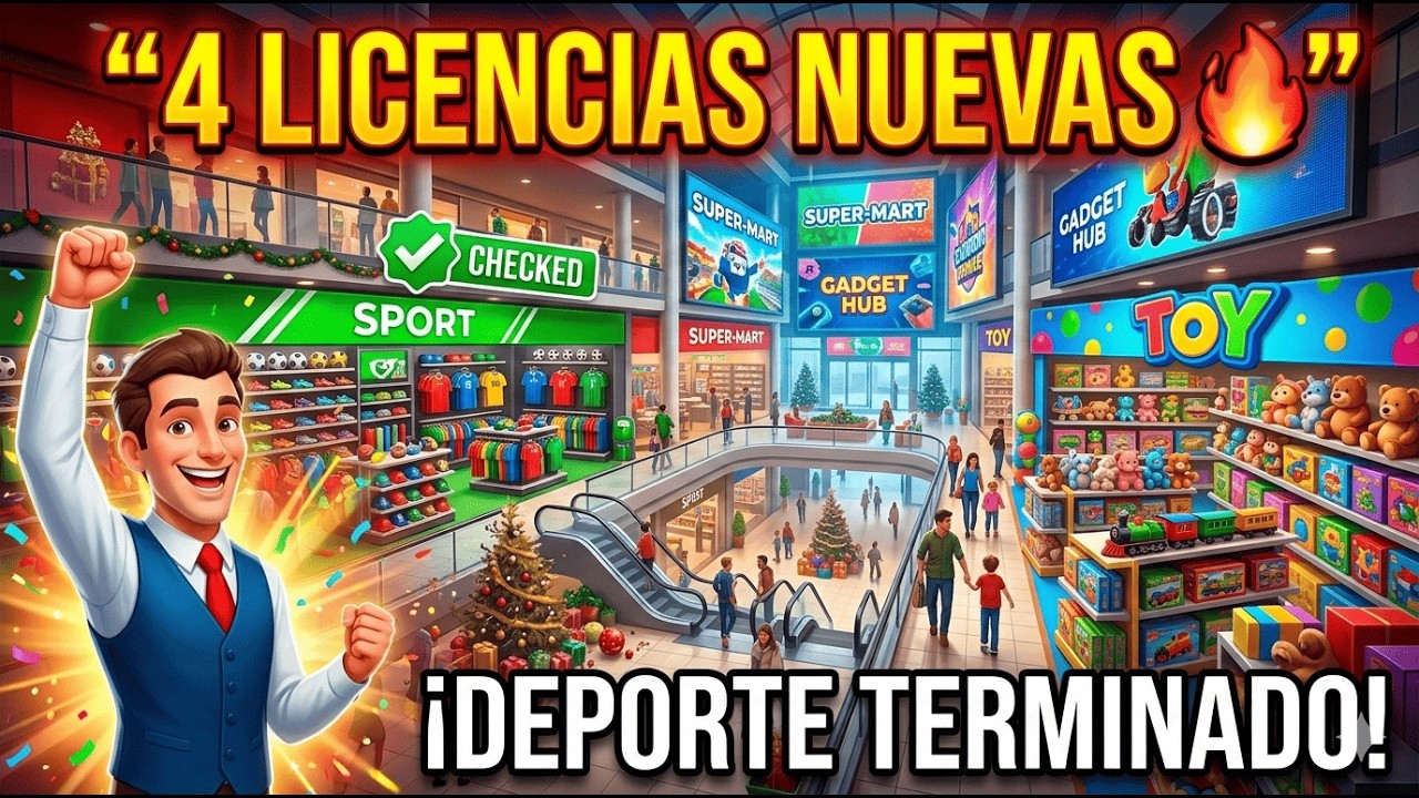 Episodio 37 | 4 licencias nuevas, expansión masiva y finiquitamos deporte 🎯🏬 | Mall Simulator