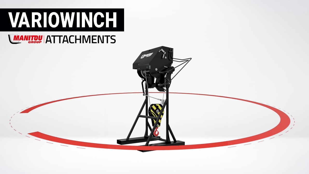 Turn your MANITOU telehandler into a crane 🔴 #Variowinch #winch #construction 🏗