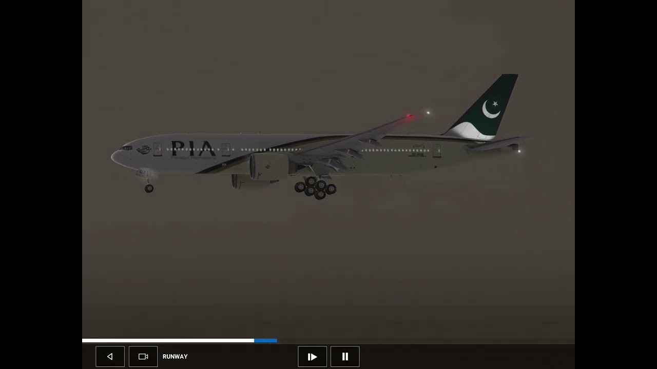PIA Boeing 777-200LR landing in Paris from Islamabad PART 2