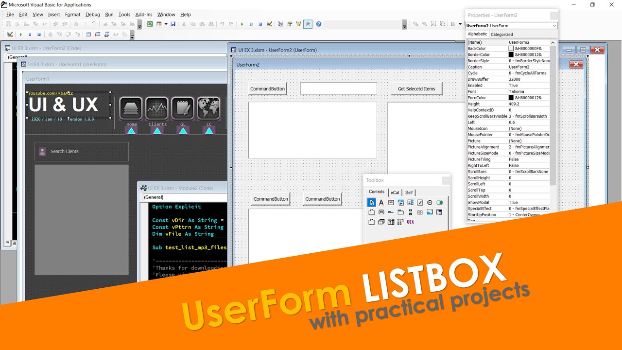 Работа с элементом управления ListBox в Excel VBA