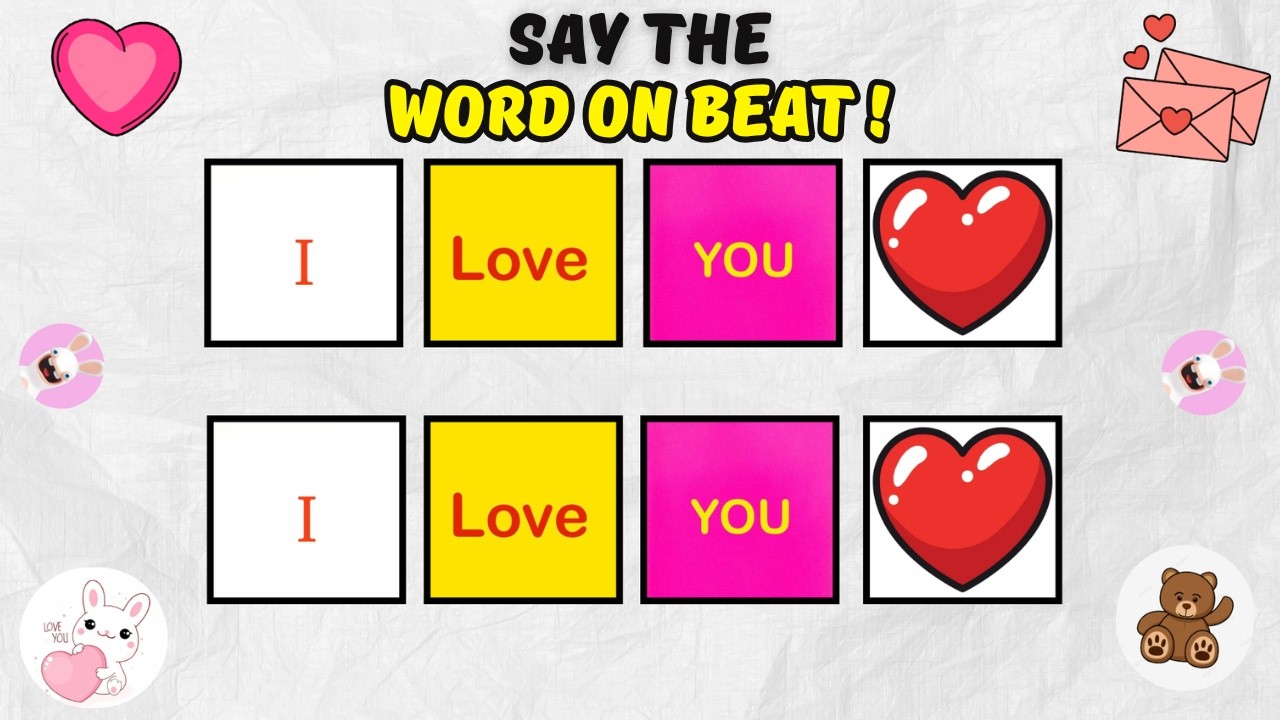 Say The Word On Beat | Level 1-4 Challenge | Valentins Day Edition| Speed Gets Insane |🎵
