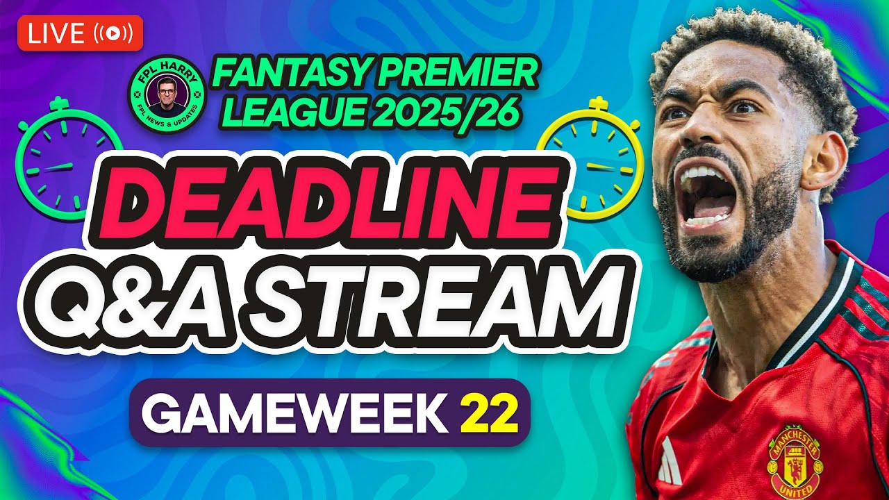 FPL GW22 LIVE DEADLINE STREAM 📸 | KEEP CUNHA OR SELL... TO WHO? 👀 | Fantasy Premier League 2025/26