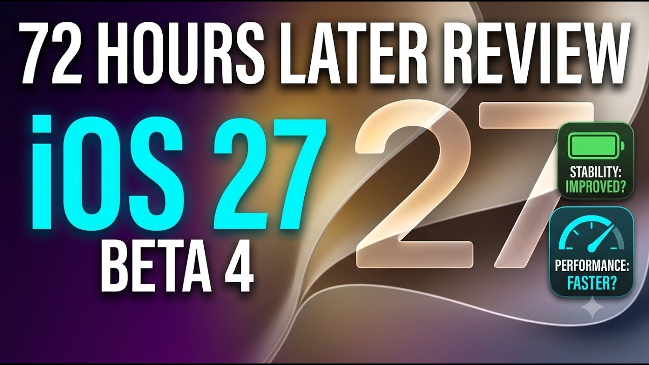 iOS 27 Beta 4 &mdash; 72 часа спустя! Лучше батарея? Скрытые баги и стоит ли обновляться?