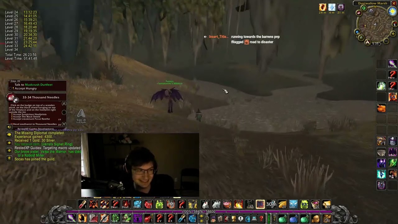 When you're PVP Flagged in Hardcore...