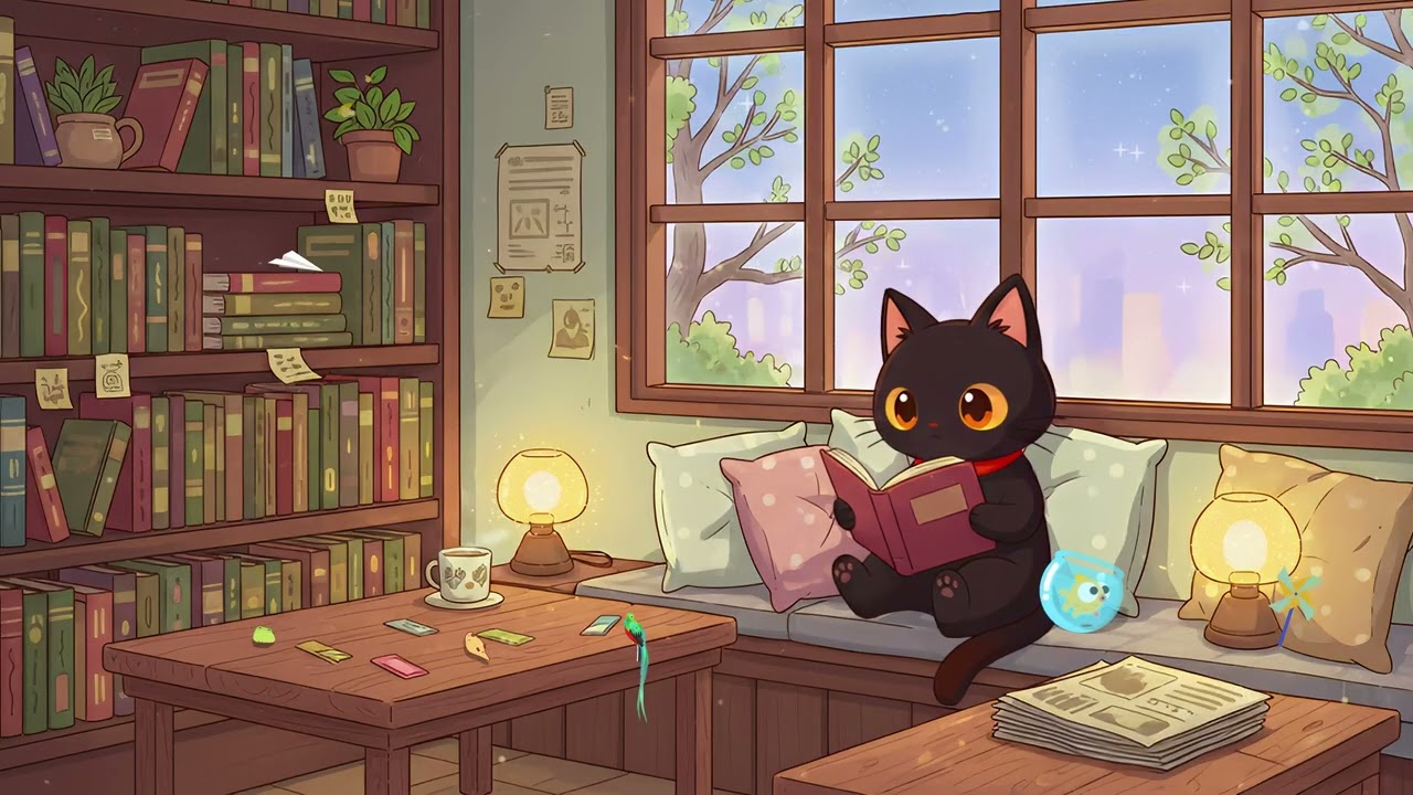 Quiet Study Session with Milo 📖 Calm Lofi Music 🐈 for Focus, Work & Peaceful Vibes