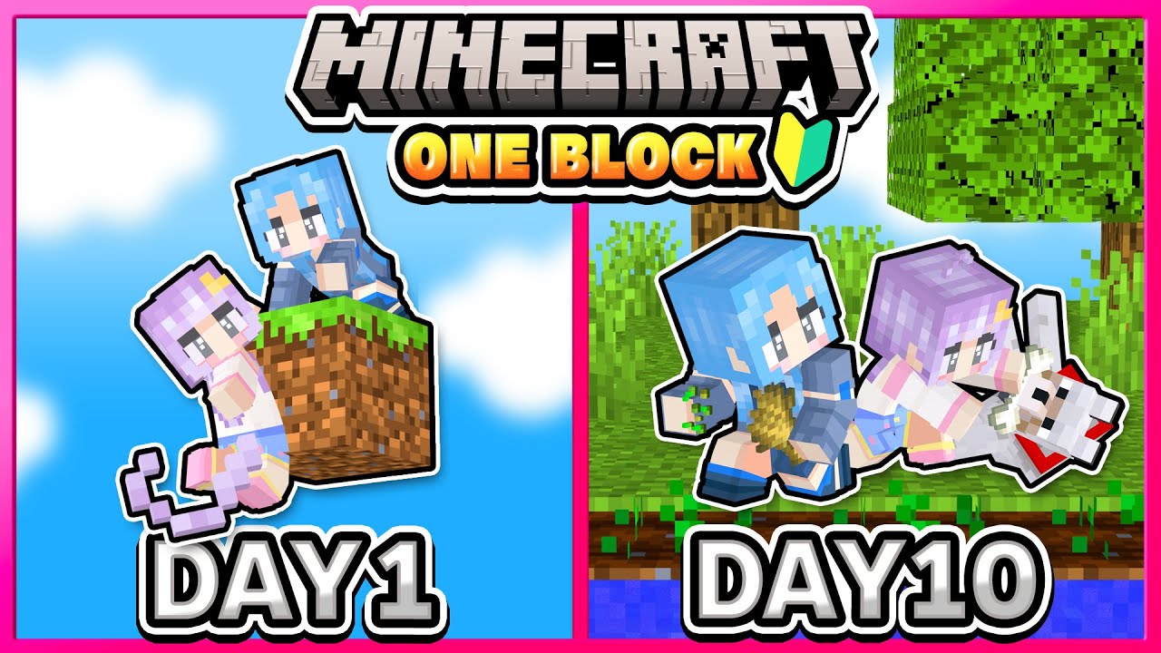 🪐【マイクラ】ワンブロック初心者が100日間サバイバルしてみた結果🔰⛏＜Day1～Day10＞【ゆっくり実況】