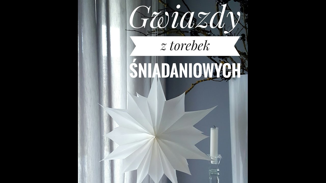 DIY.Gwiazdy z torebek śniadaniowych. Dekoracja świąteczna #27