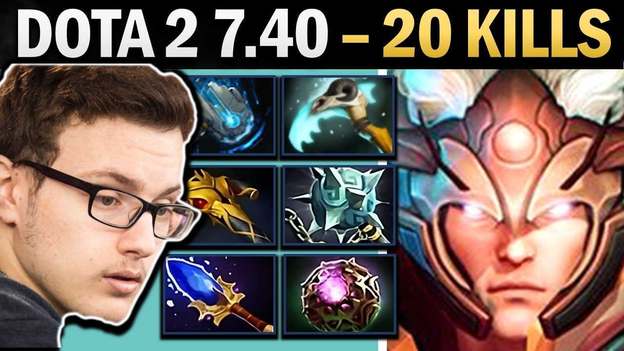 Invoker MID with Meteor and 20 Kills - Dota Gameplay