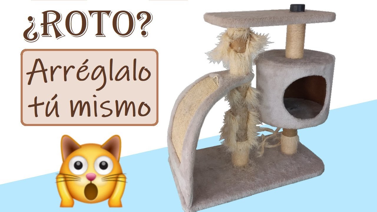 ¿RASCADOR PARA GATOS ROTO??? Repáralo, te enseño cómo, fácil y rápido Diy