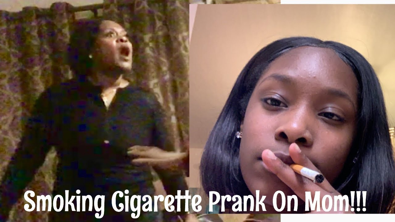 SMOKING CIGARETTE PRANK ON MOM! 😂| GONE WRONG  SHE SWINGS ON ME !!!
