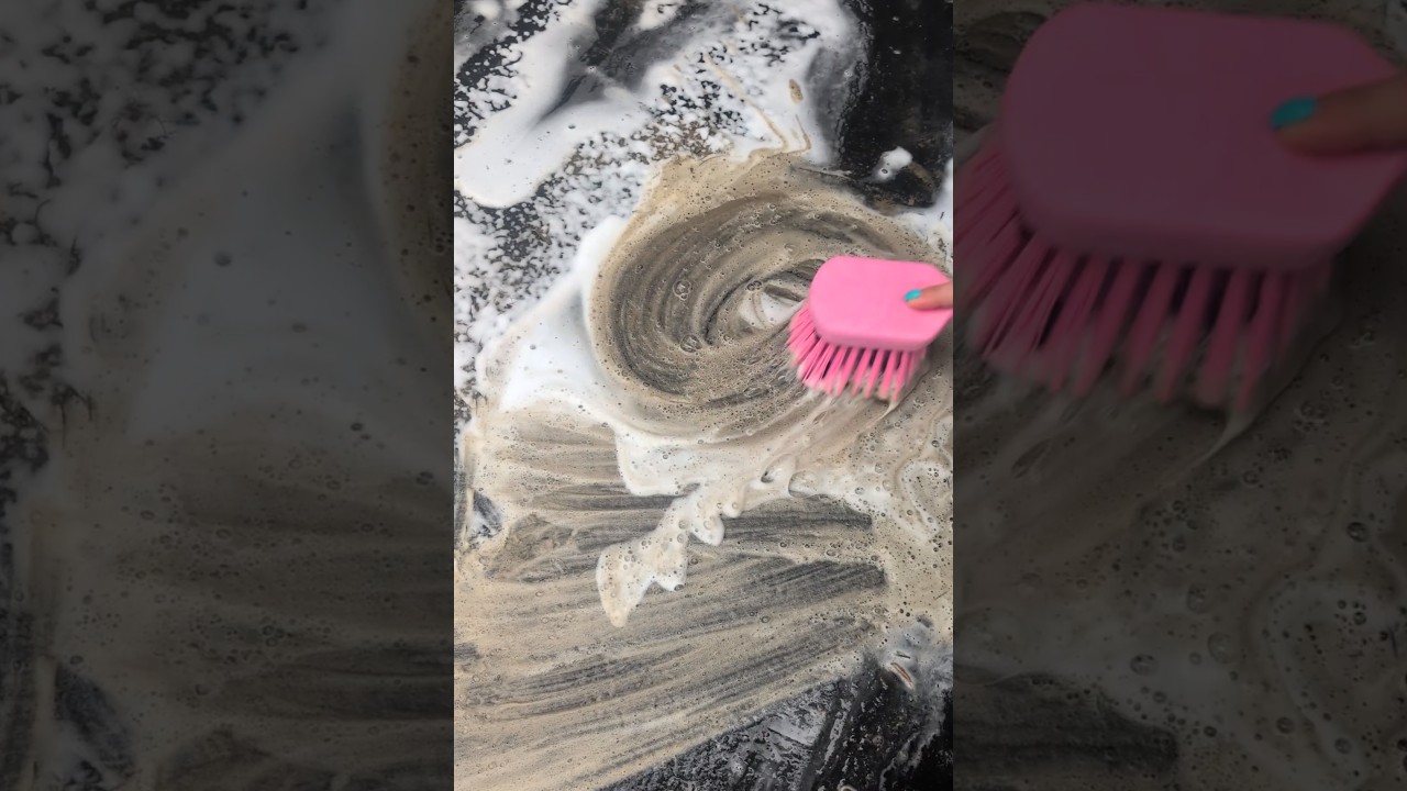 ASMR- Filthy Scrub ✨ #asmr #cleantok #asmrcleaning #satisfying #cleaningsounds #scrubbing