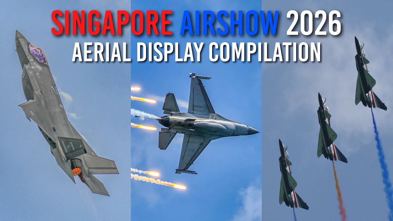 Singapore Airshow 2026 - DAY 1 AERIAL DISPLAY Compilation 🇸🇬