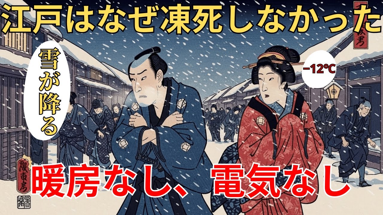 【江戸の路地裏】−12度、暖房ゼロの江戸酒と紙の服で生き延び、なぜ炭火を最も恐れたのか