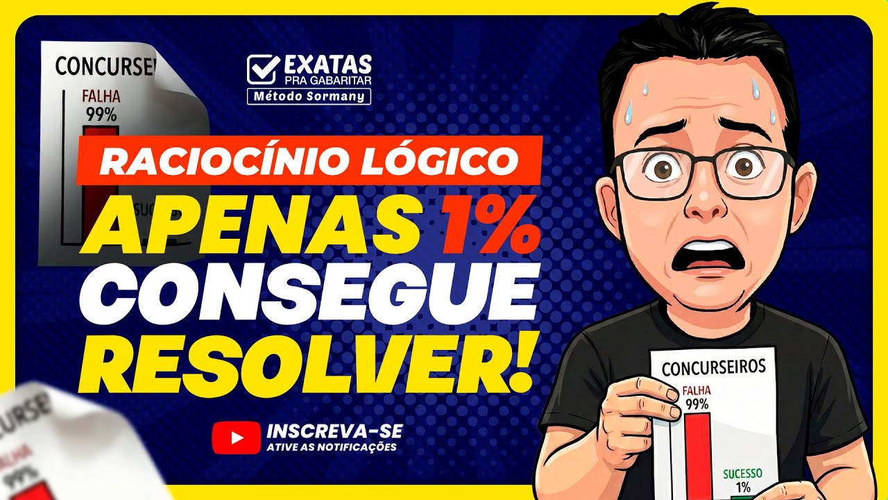 APENAS 1% dos CONCURSEIROS consegue RESOLVER! (Raciocínio Lógico) 🎯📚