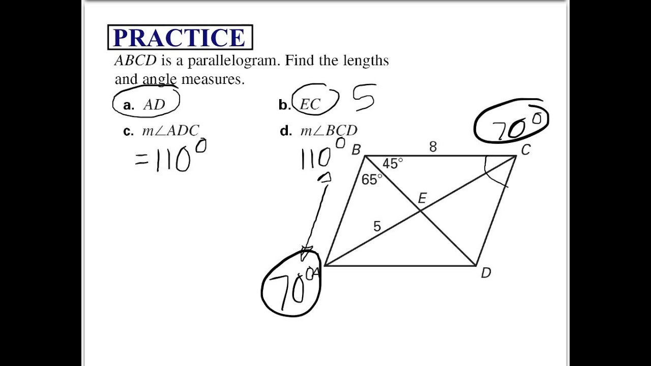 6.2 - Properties of Parallelograms