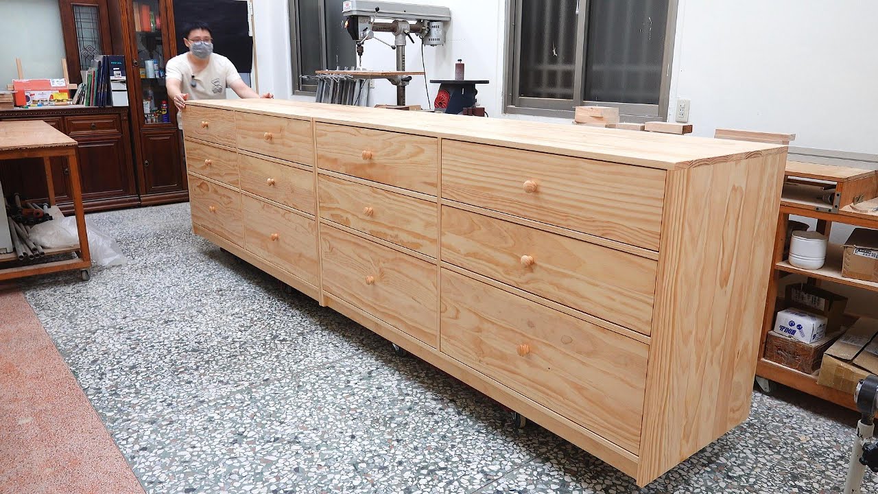 紐西蘭松木六斗櫃/new zealand pine chest of drawers  #woodworking #furniture #家具 #cabinet