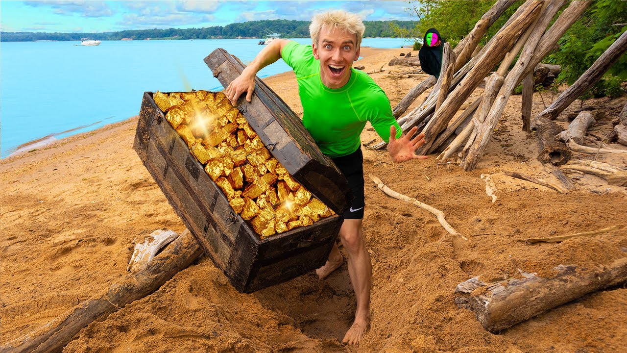 HIDDEN GOLD TREASURE FOUND on SECRET ISLAND!! *Worth Millions*