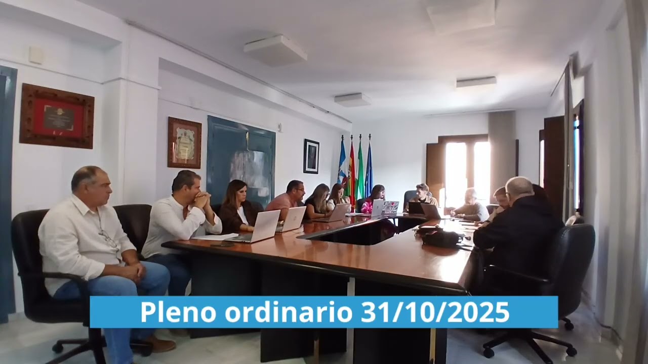 Pleno ordinario del Ayuntamiento de Lanjarón del 31/10/2025