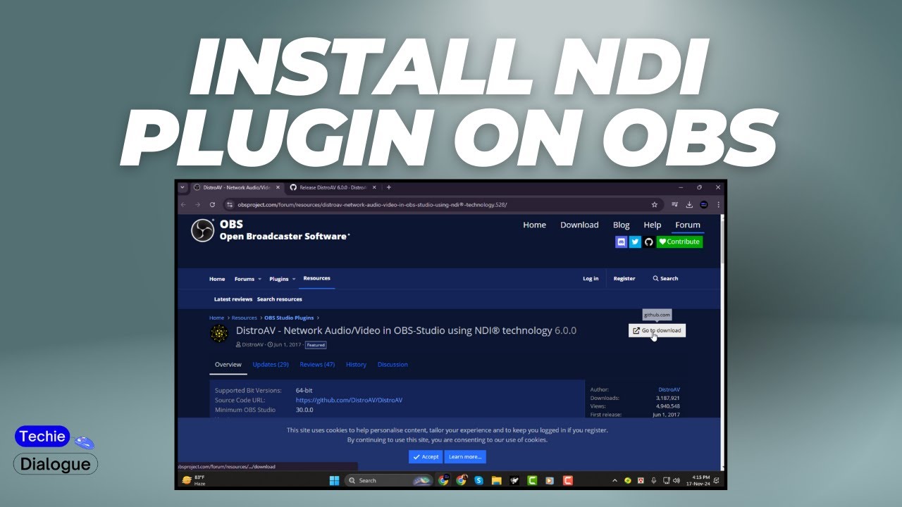 Как установить плагин NDI в OBS