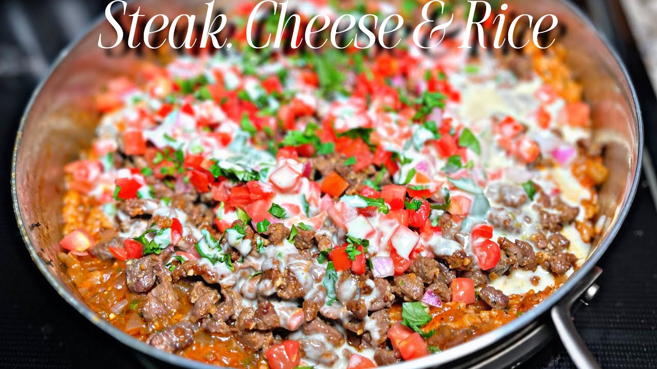 Steak Cheese & Rice | How To Make Steak Cheese & Rice