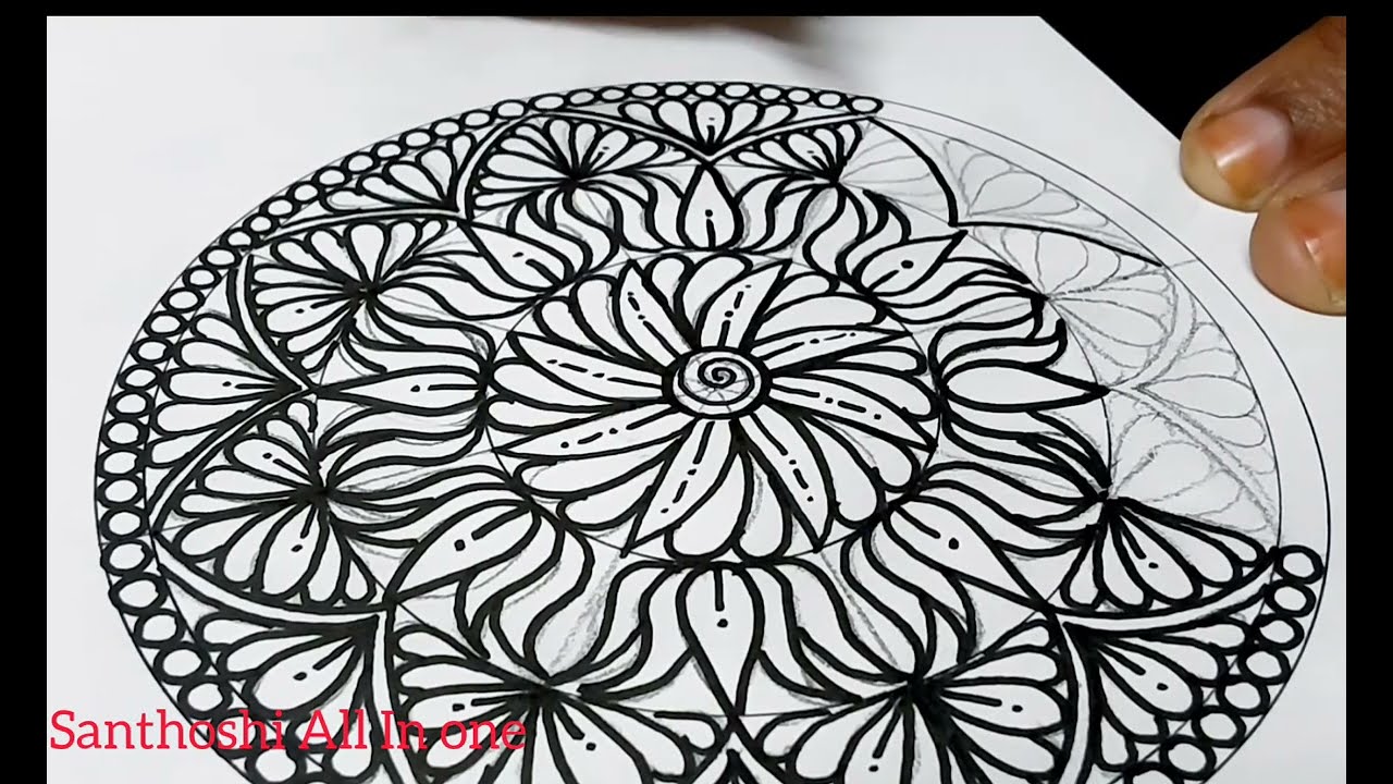 Mandala art for beginners 🙂/basic mandala/relaxing video/easy and simple #mandalaart #illustration
