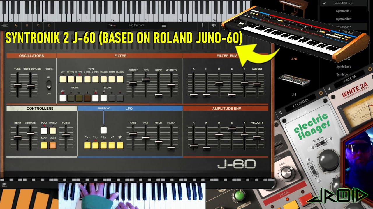 IK Multimedia Syntronik 2 J-60 Synth, Based On ROLAND JUNO-60 Synthesizer Sound Demo