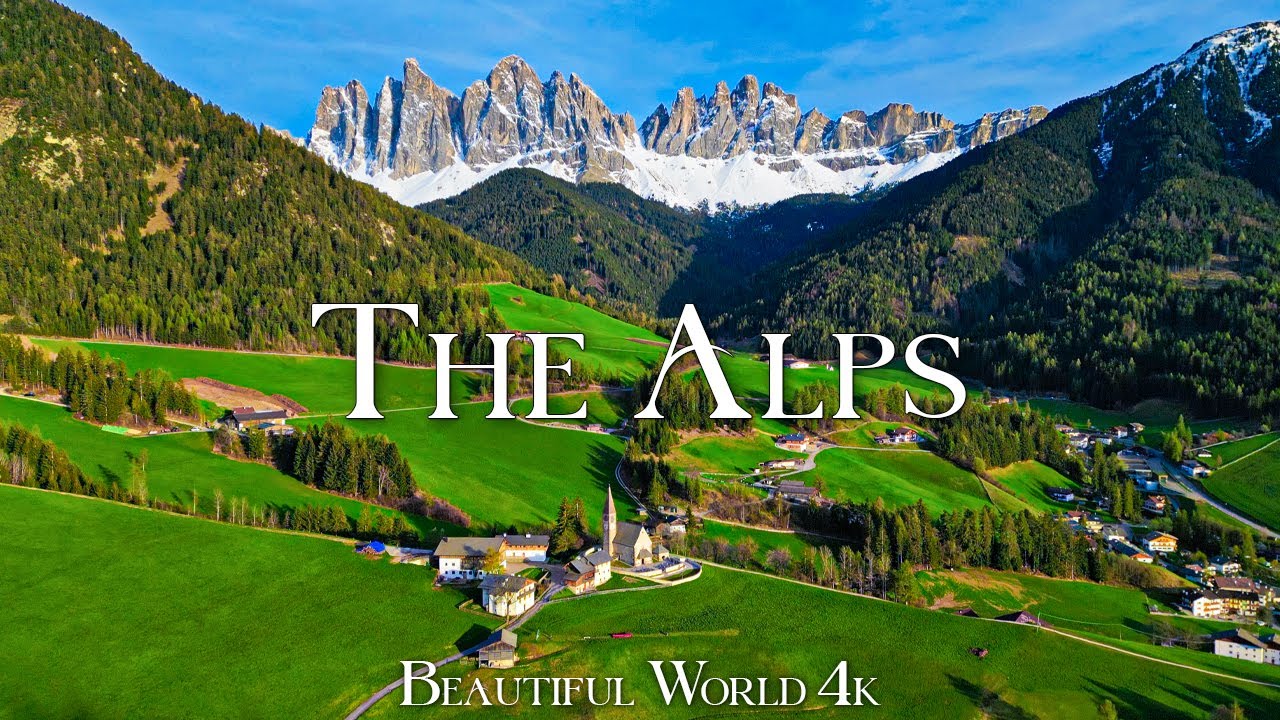 Alps 4K - живописный релаксационный фильм со спокойной фортепианной музыкой от Beautiful World 4K
