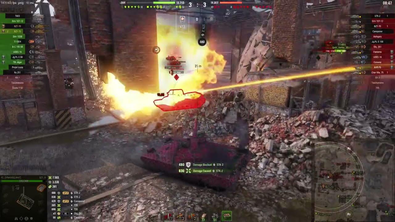 WOT - BZT-70 HEAVY TANK REPLAY - World Of Tanks