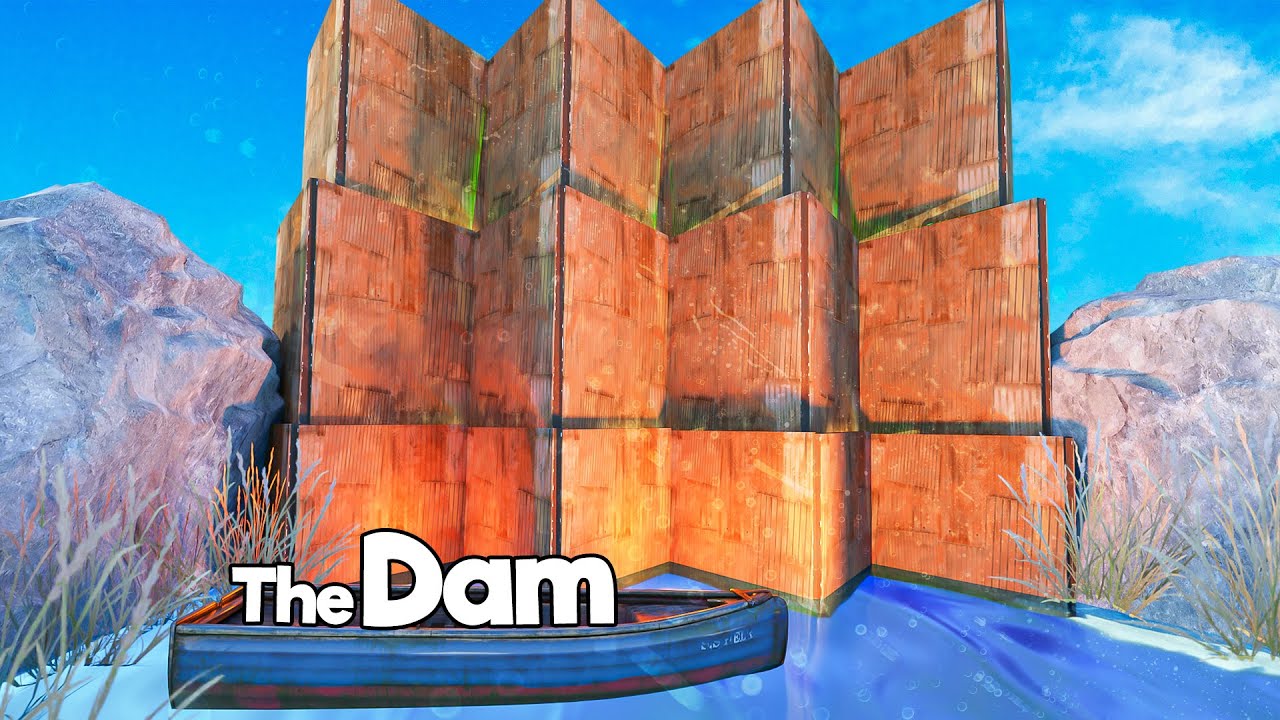 I built a DAM on a beach spawn in RUST
