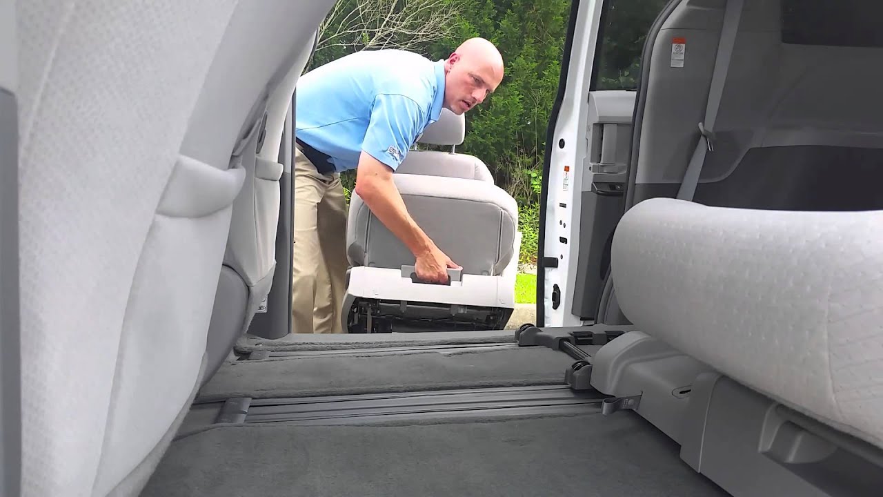 How to remove 2nd row seats in Toyota Sienna with Gary Pollard The Fist Pump Guy