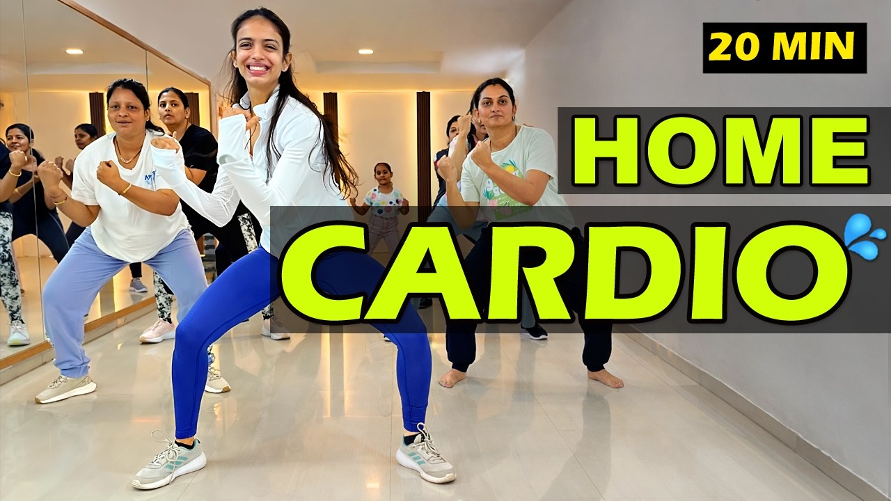 Fastest Weight Loss Home Cardio 🔥 | 20 Min Aerobics Workout (Zumba Style)