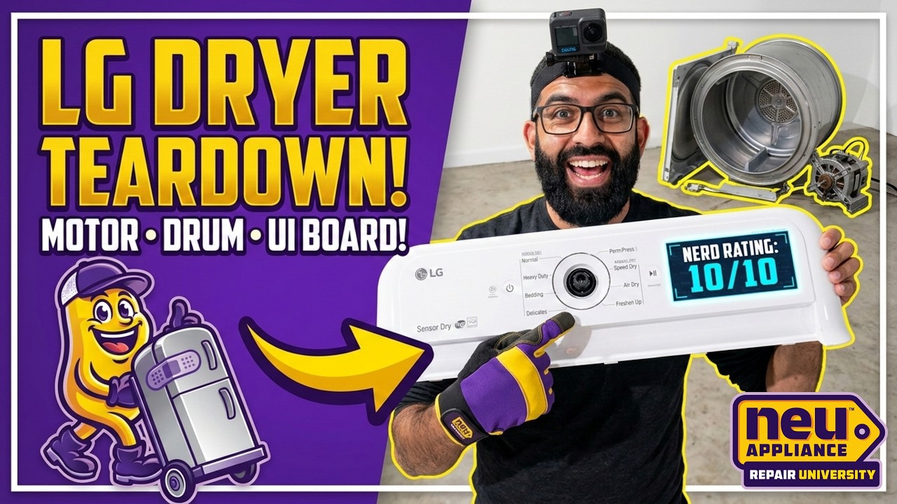 How to Disassemble an LG Dryer (Motor, Drum, & UI Board)