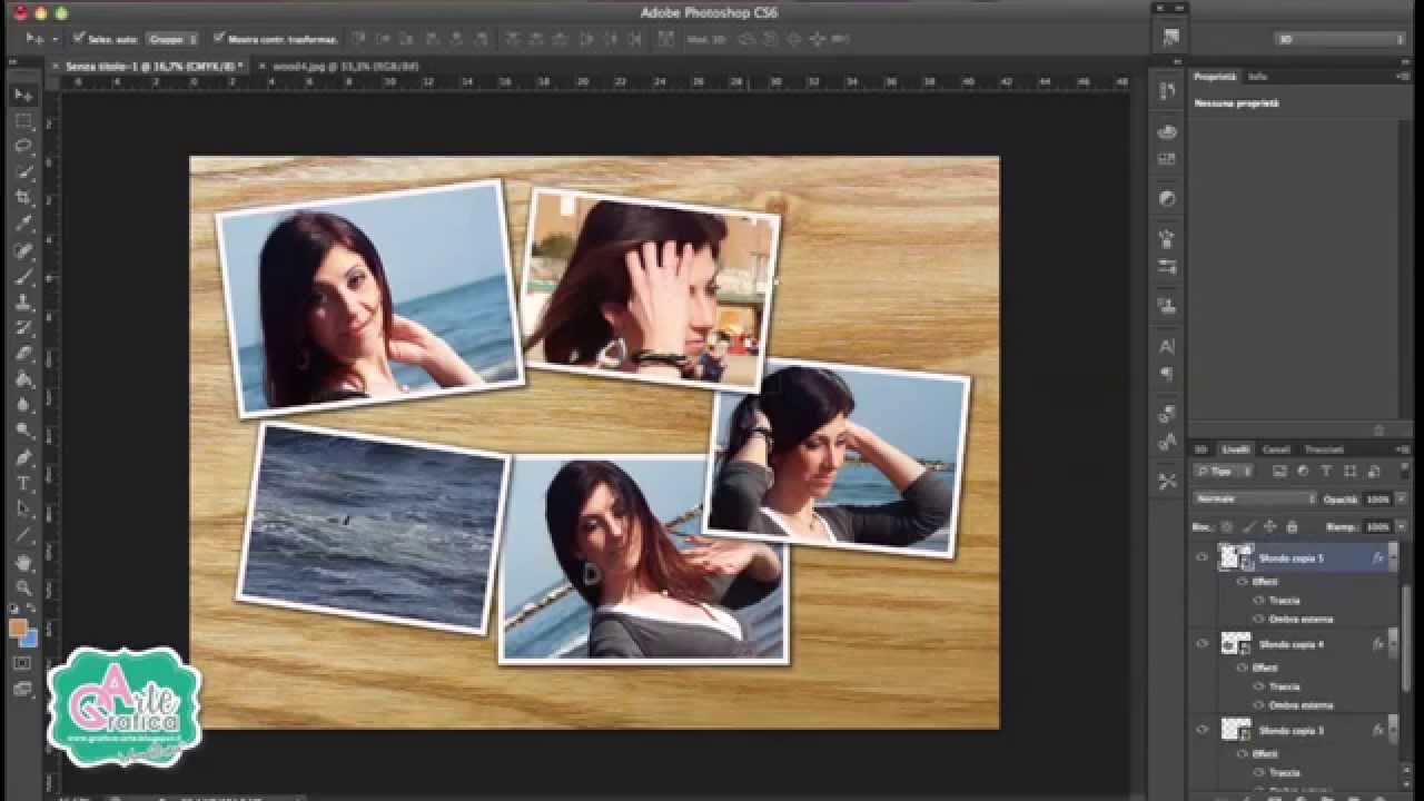 Modello Base per creare un COLLAGE - Tut. Photoshop 56