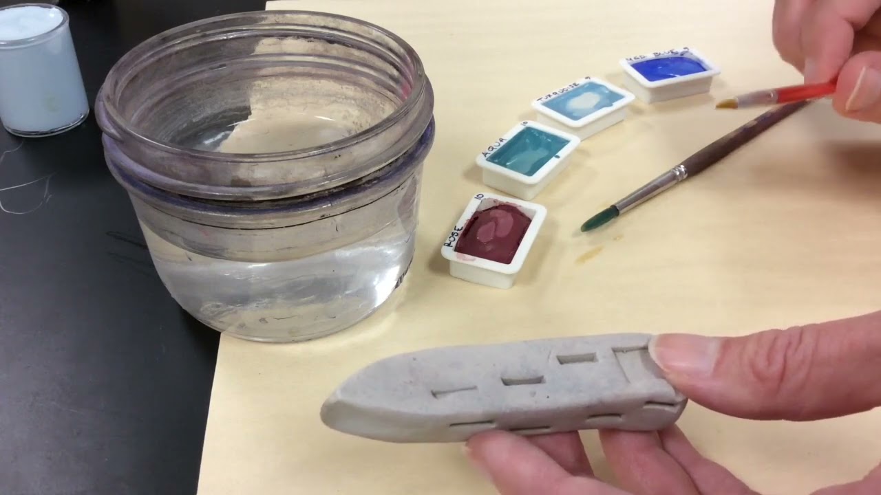 Glazing greenware with watercolor underglaze