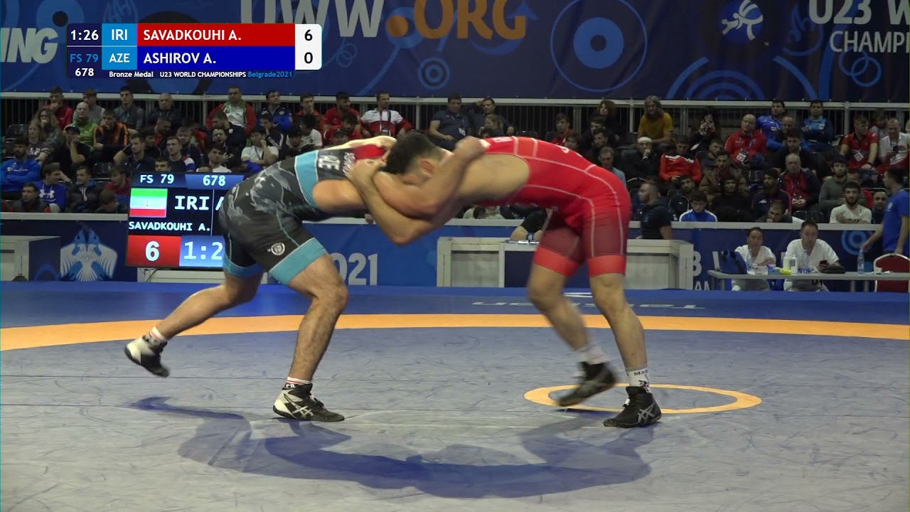 BRONZE FS - 79 kg: A. SAVADKOUHI (IRI) v. A. ASHIROV (AZE)