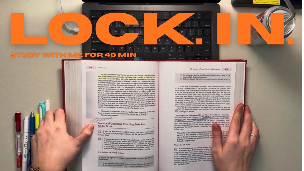 study with me for 40 min | real time | background noise| no music