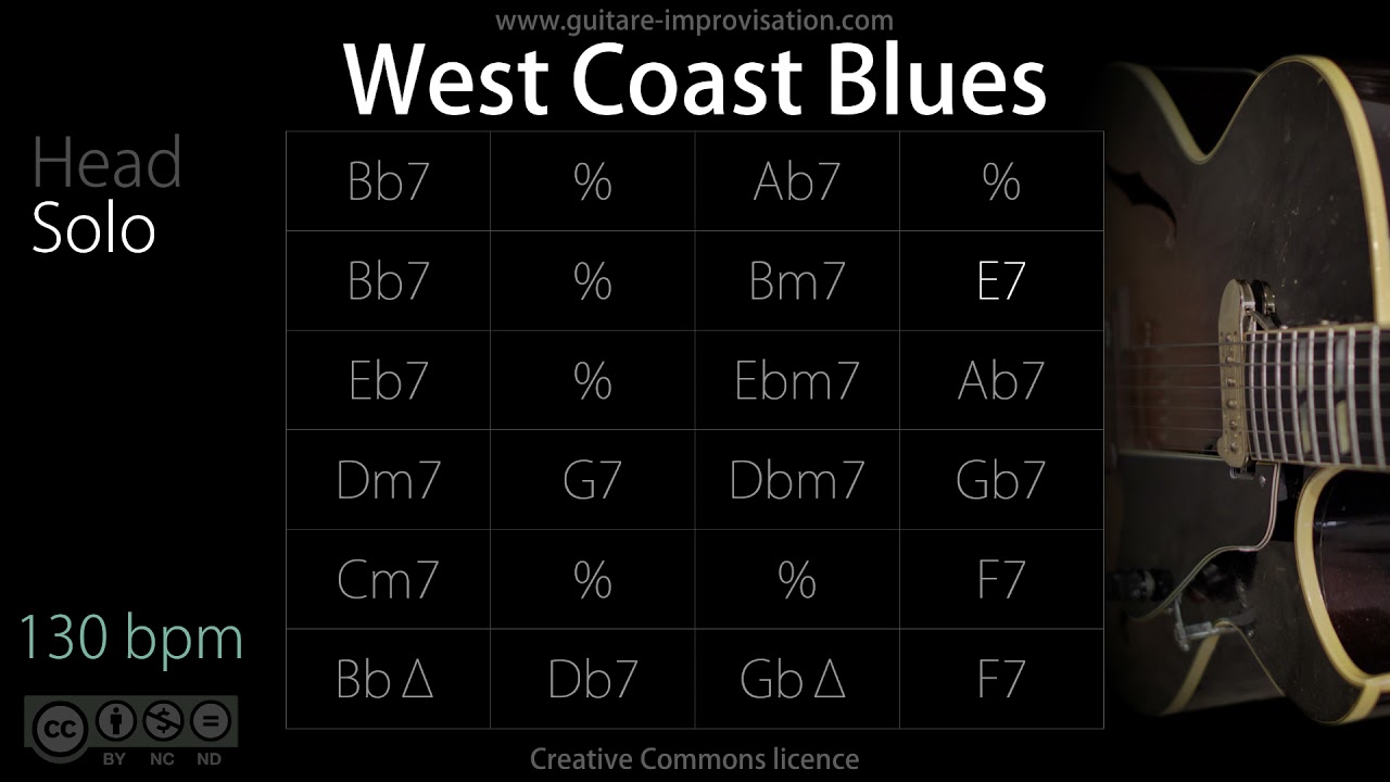 West Coast Blues (Jazz/Waltz feel) 130 bpm : Backing Track